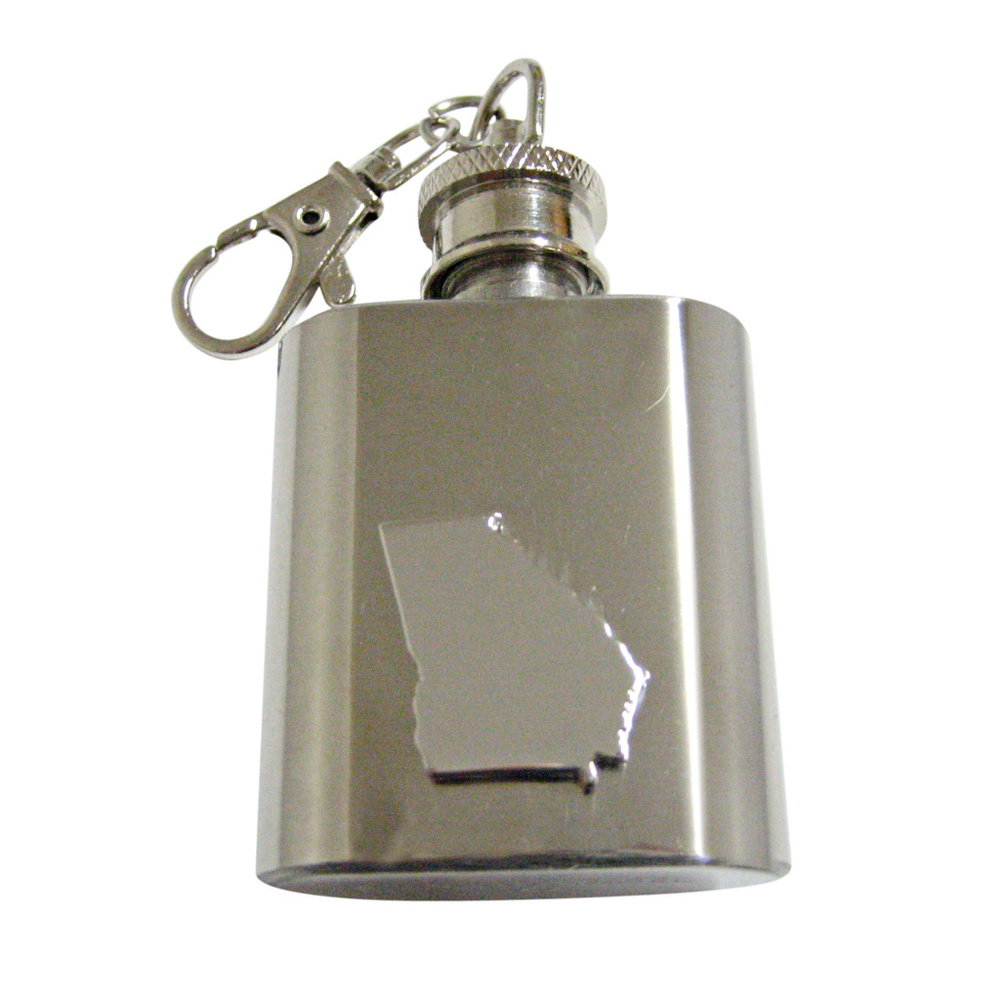 Georgia State Map Shape 1oz Keychain Flask - image 1